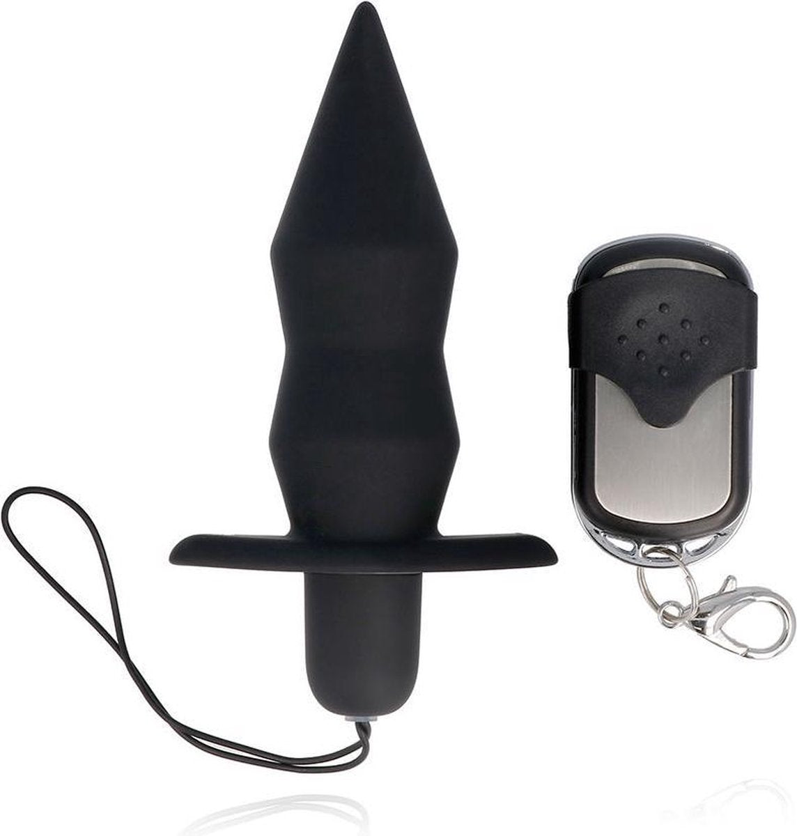 Spirit - op afstand bestuurbare anaalplug - remote control buttplug - zwart - 10 vibratie standen.