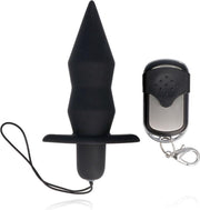 Spirit - op afstand bestuurbare anaalplug - remote control buttplug - zwart - 10 vibratie standen.