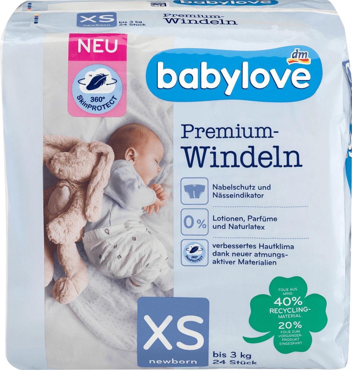 babylove Premium luiers - maat 1 (XS) - tot 3 kg (24 stuks)