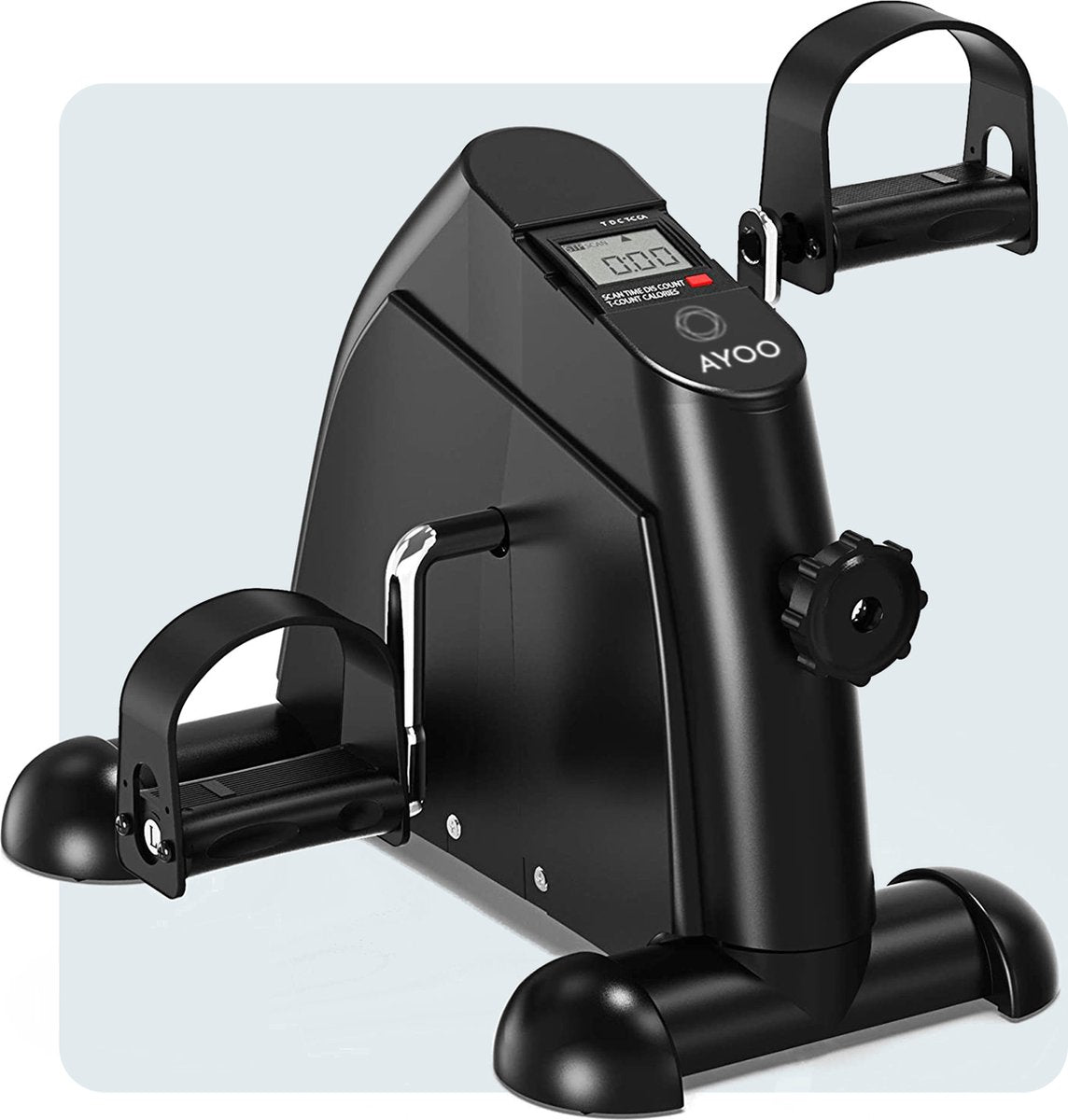 Ayoo Stoelfiets met LCD display inclusief Anti-Slipmat - Minibike - Inklapbaar - Bureaufiets - Stoel fiets – Beentrainer – Fietstrainer – Bewegingstrainer – Slipmat - Pedaalfiets
