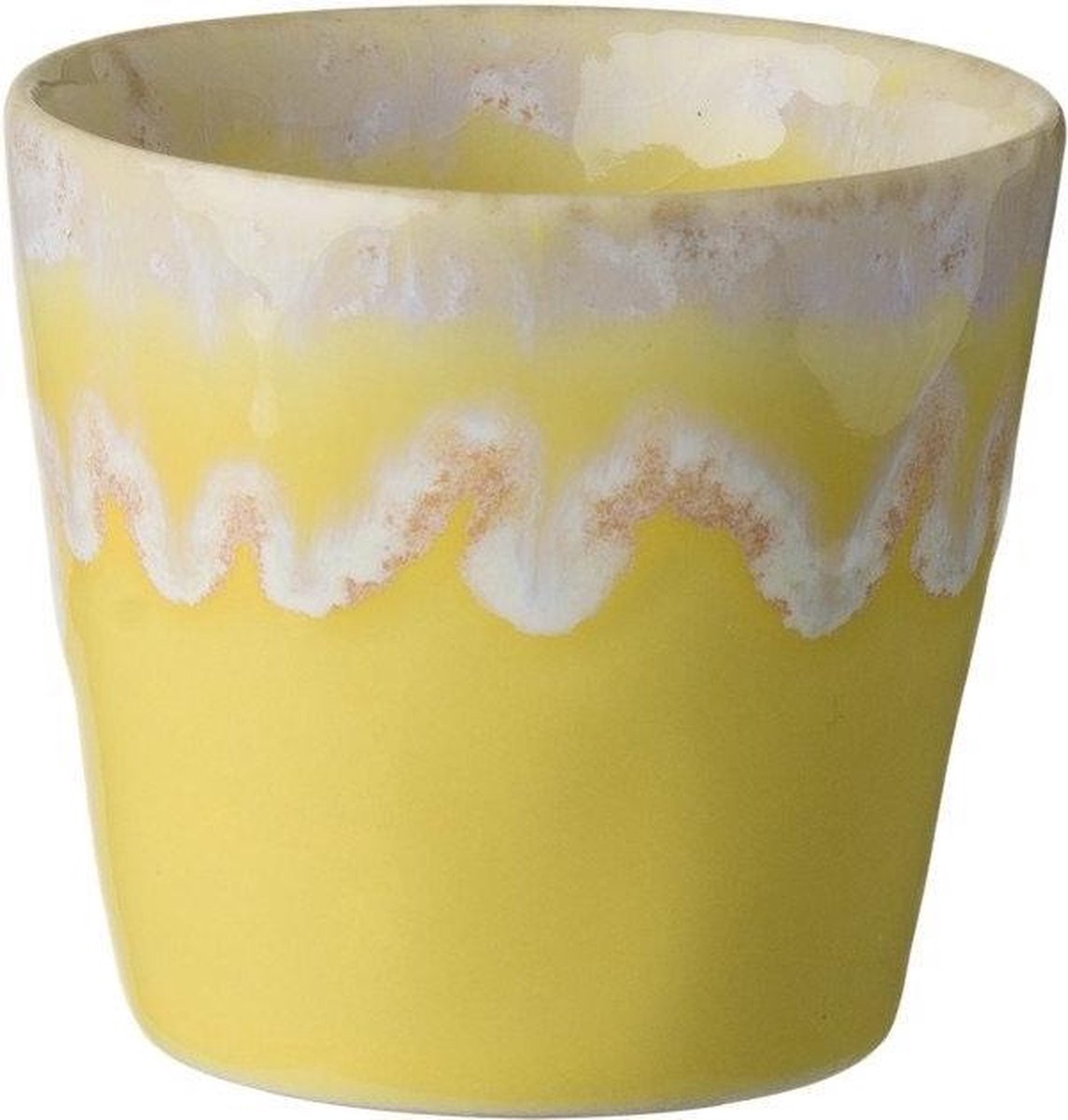 Cactula Costa Nova  - servies - lungo kop - Grespresso Geel - aardewerk  - H 7