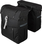 GAZELLE DUBBELE FIETSTAS 37L ZWART/OLIVE MET MIK ADAPTER BLISTER