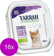 Yarrah Bio Kat Alu Brokjes In Saus - Kip & Kalkoen - Kattenvoer - 16 x