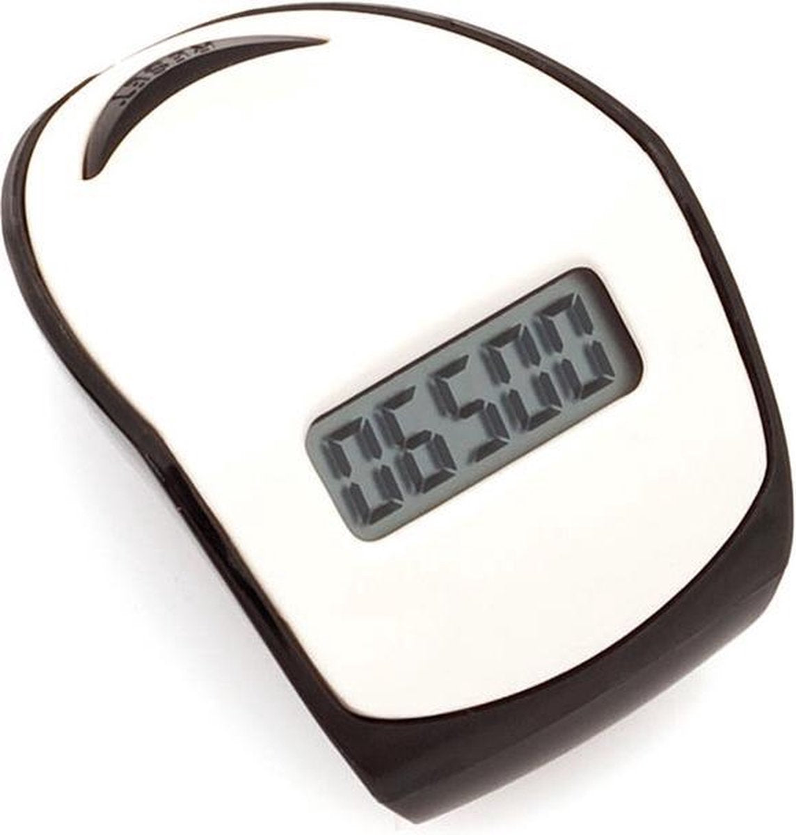 1x Digitale stappentellers zwart/wit met klem 5