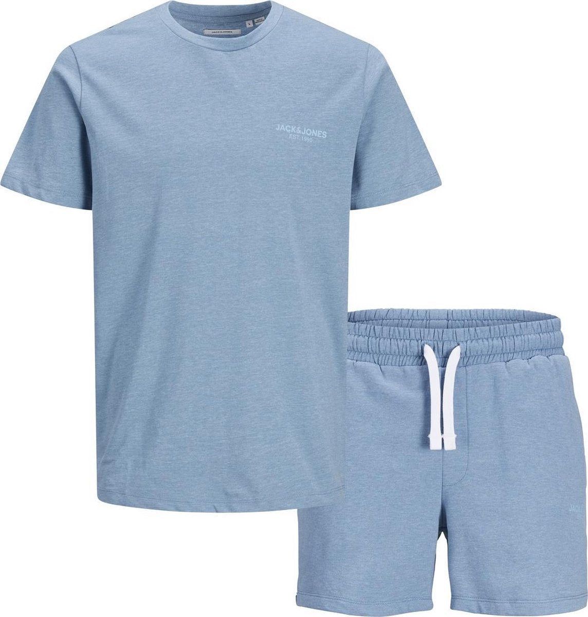 Jack&Jones Jack & Jones Heren Tee and Sweat Shorts Set 12200022 blue heaven-S