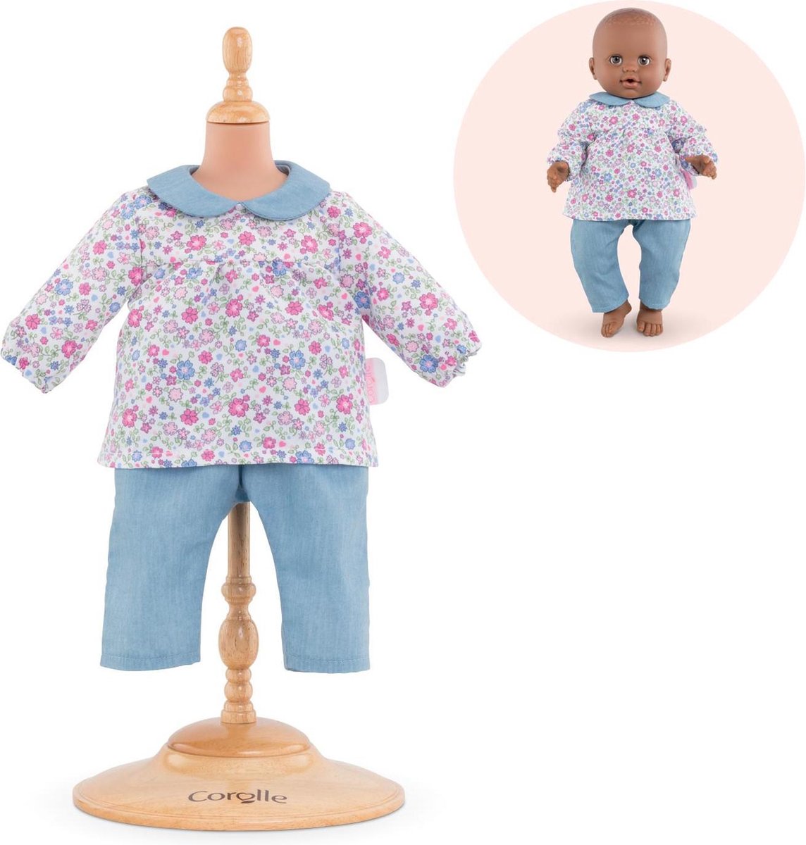 Mon Grand Poupon BB14 BLOUSE FLOWER & PANTS