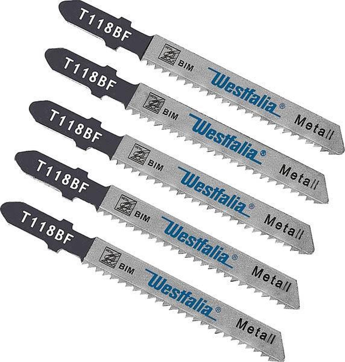 Westfalia Decoupeerzaagblad set 5 stuks. voor metaal