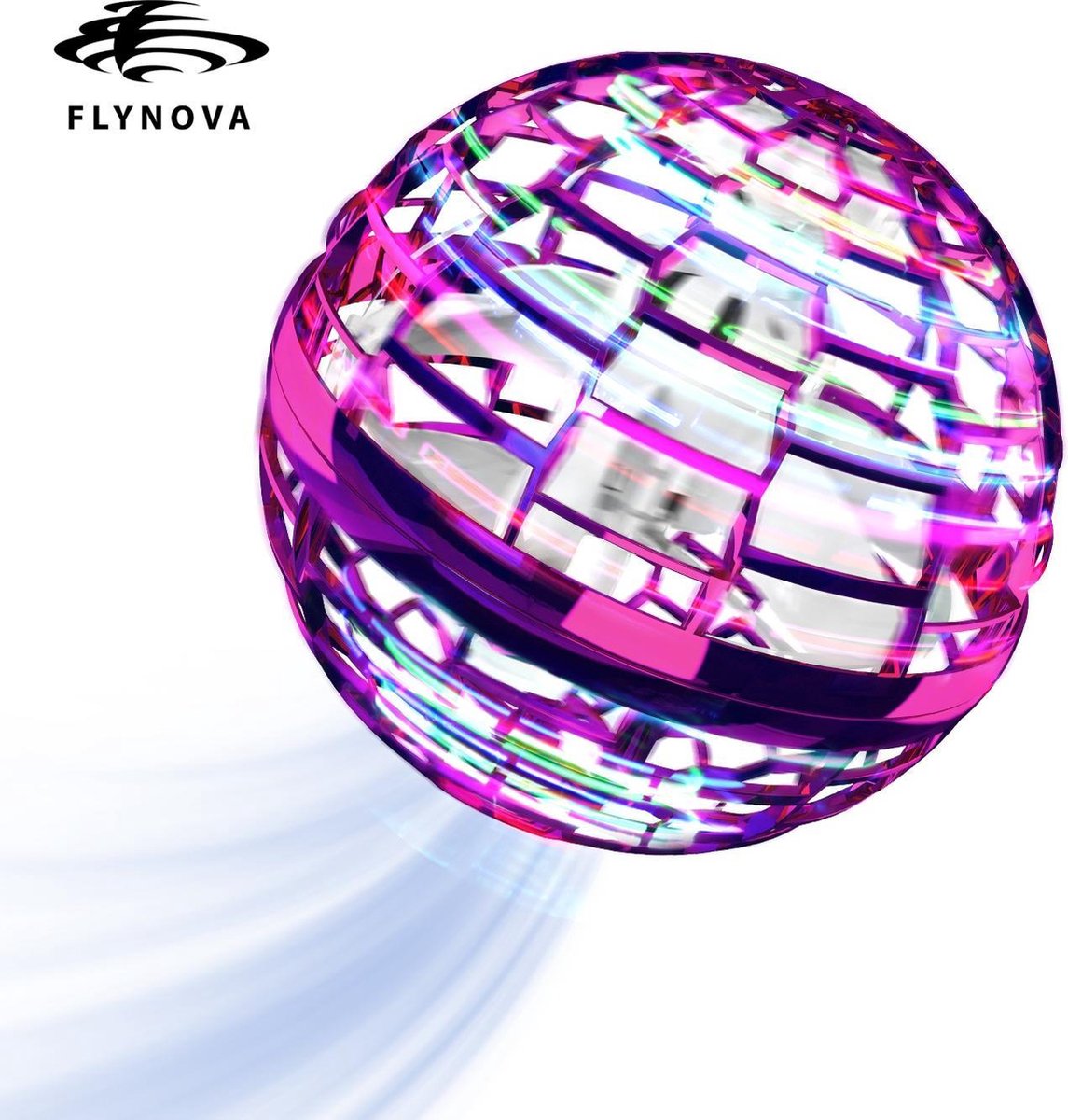 Flynova Pro  Roze - Fidget Toy Boomerang Spinner - Magic Flying Ball - NEW UPGRADE 2021- ORIGINEEL FLYNOVA GEEN NAMAAK - Fidget Zintuiglijke speelgoed voor kinderen - Mini Drone bal met LED