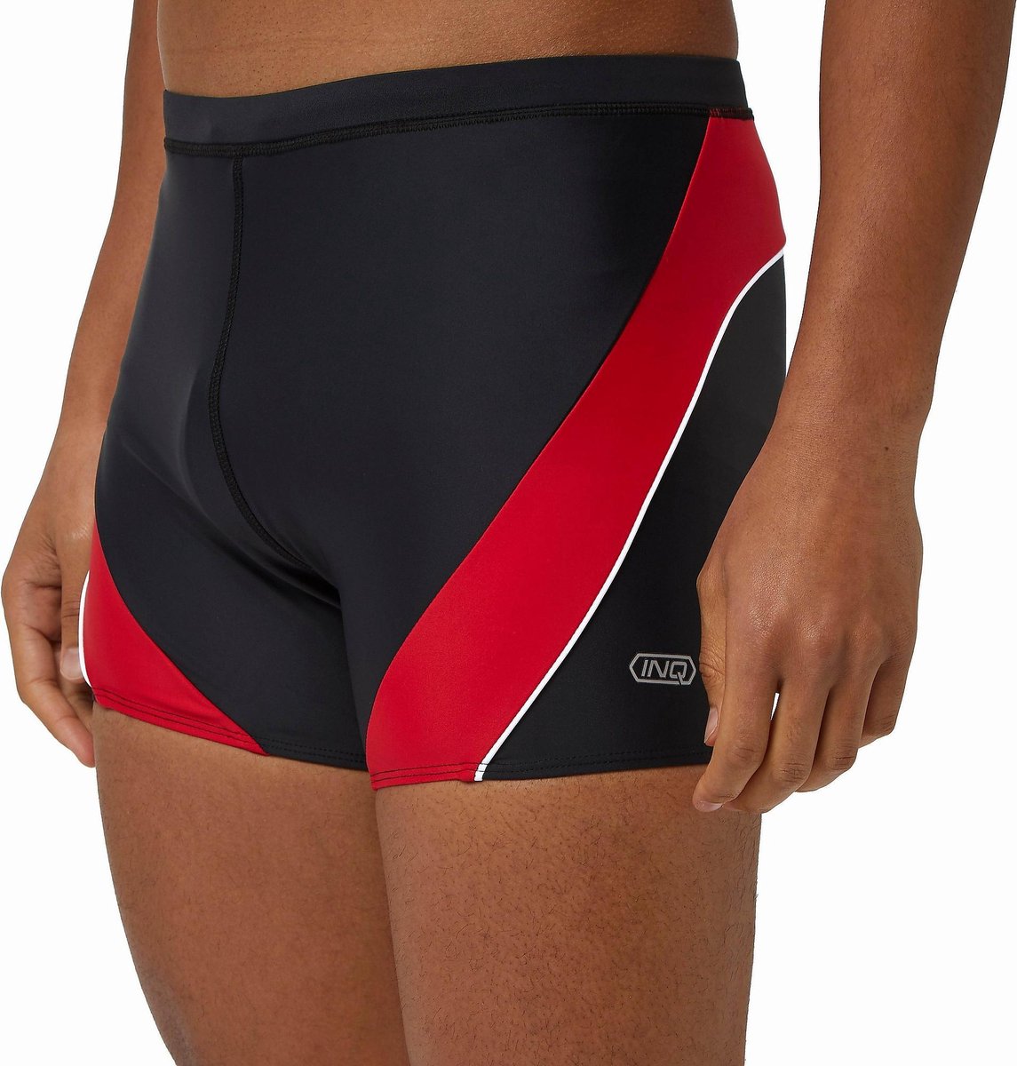 Inq Medley Tight Zwembroek Zwart/Rood Heren - Maat L