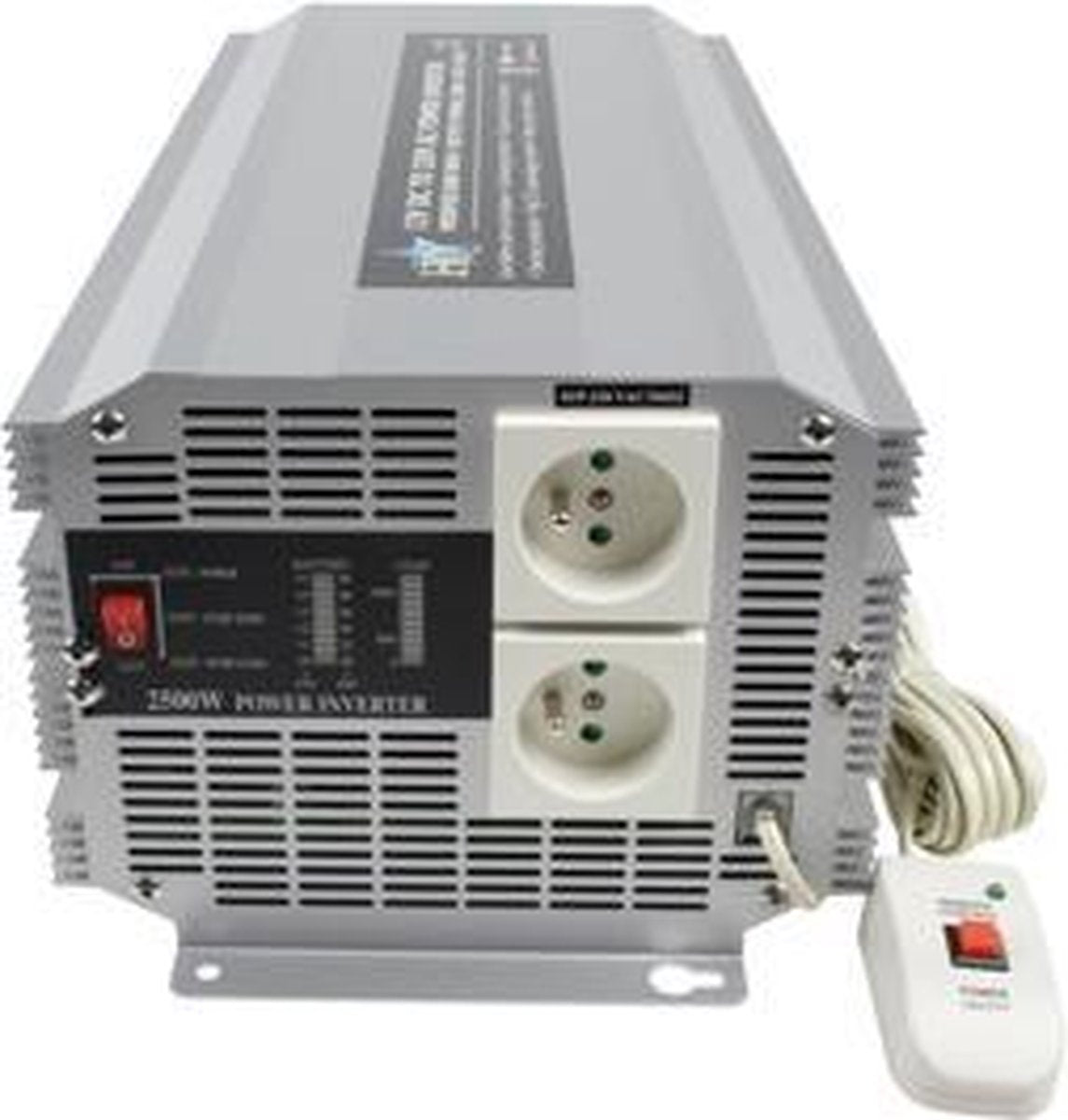 HQ Gemodificeerde Sinus Omvormer 12 VDC - AC 230 V 2500 W - Belgisch/Frans Stopcontact