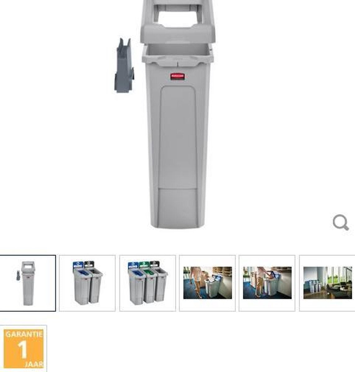 Afvalcontainer Slim Jim Recyclestation starterset grijs