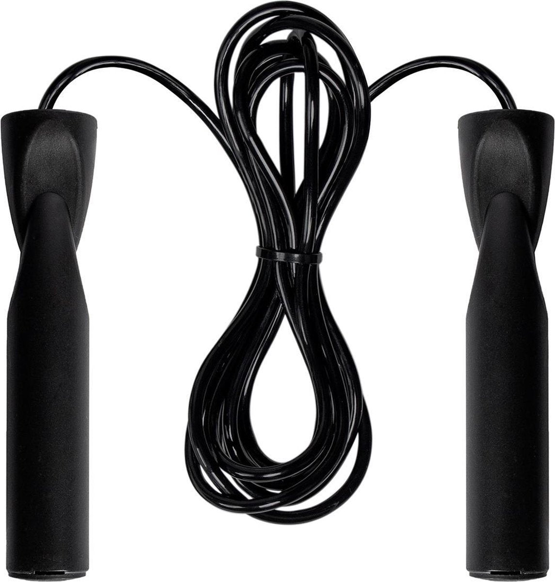 Springtouw - Virtufit Verstelbaar Springtouw - PVC - Zwart
