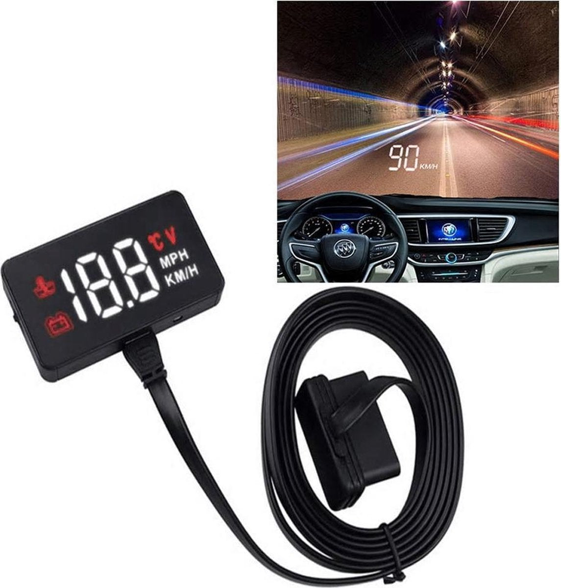 Head Up Display voor in de auto | HUD | Projector met LED | Waarschuwings systeem