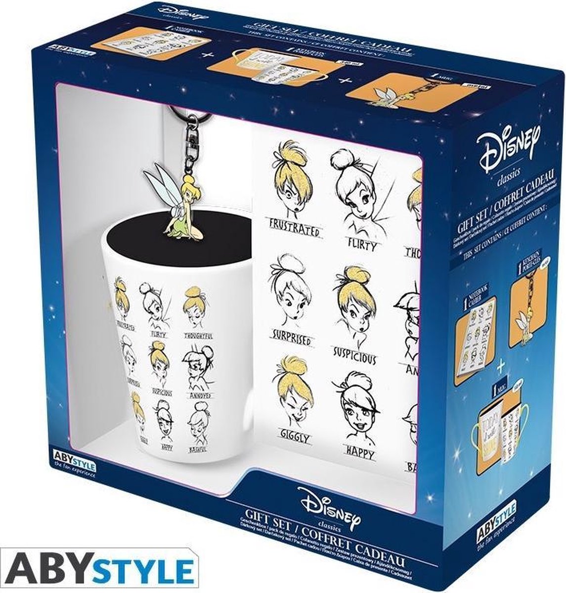 DISNEY Cadeauset Mug + Keyring + Notebook - Tinkerbell