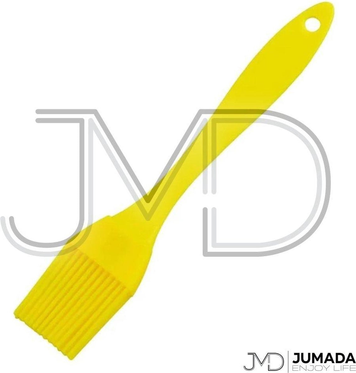 Jumada's Bakkwast - Boterborstel - Olieborstel - Invetkwast - Boterkwast - Barbecue Kwast - Siliconen - Geel