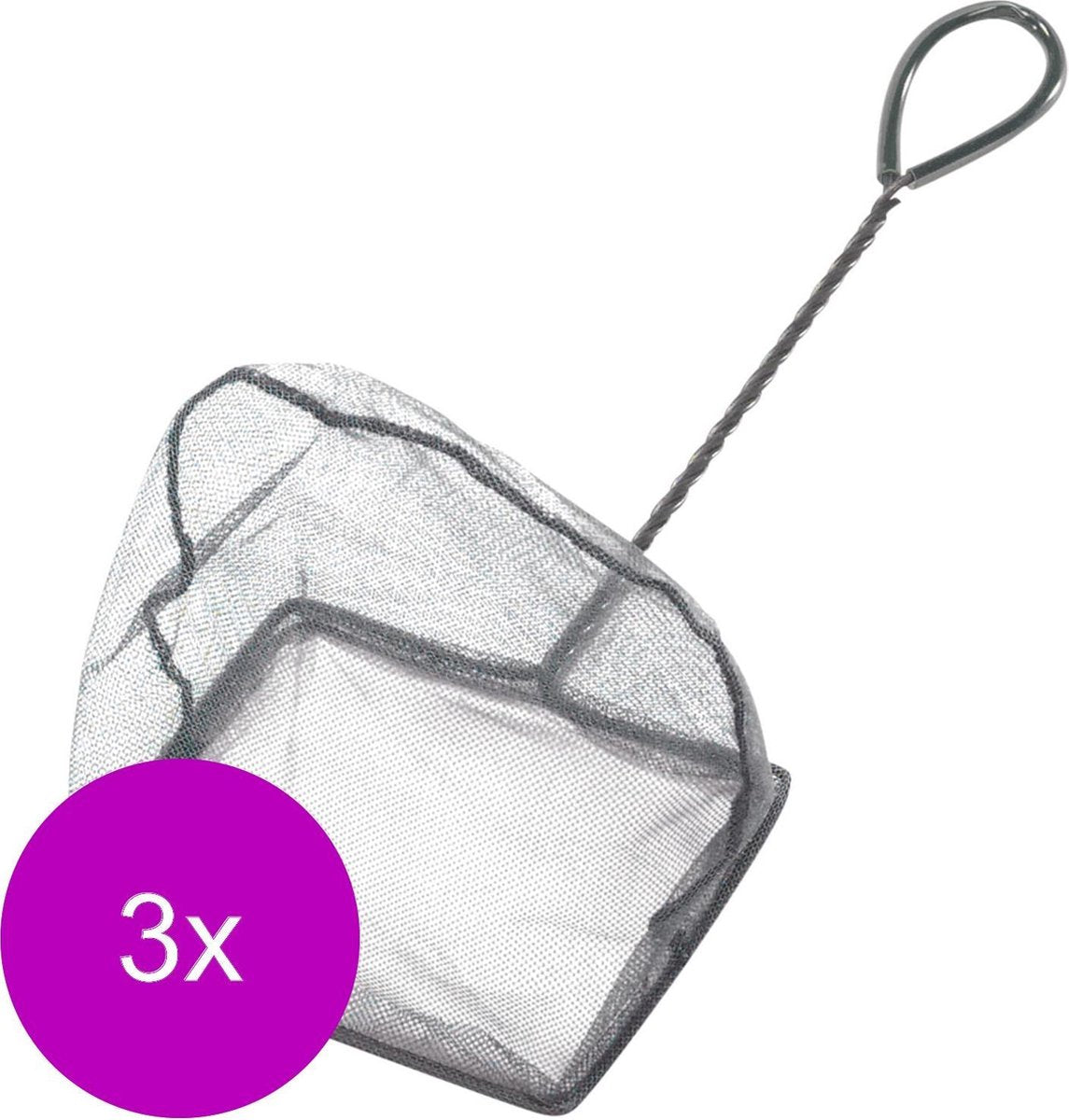 Europet Bernina Vis Schepnet Grof V-Vorm Zwart - Aquarium Toebehoren - 3 x 8 cm