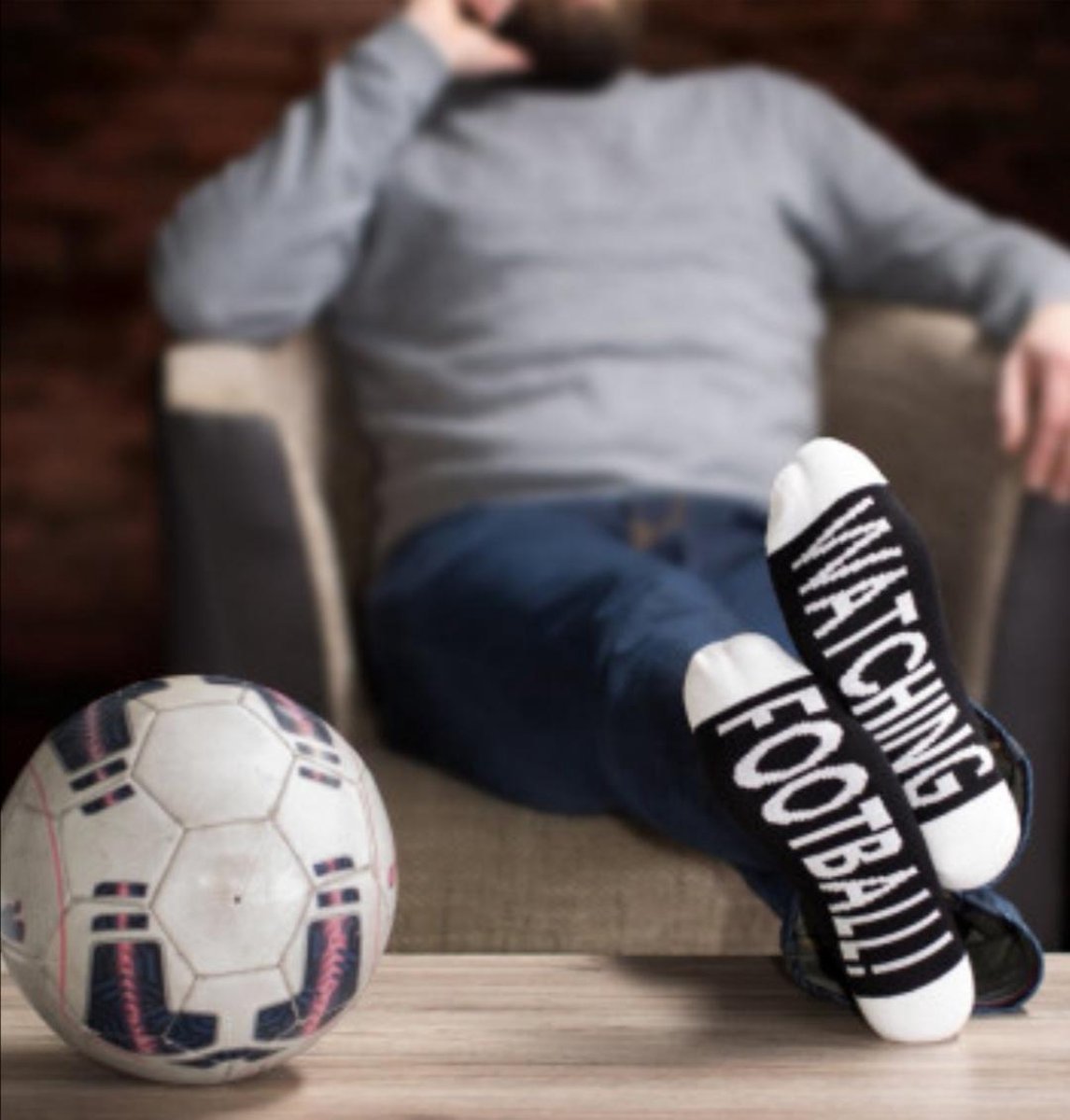 Verjaardag cadeau - Football - Voetbal sokken - Leuke sokken - Vrolijke sokken - Luckyday Socks - Sokken met tekst - Aparte Sokken - Socks waar je Happy van wordt
