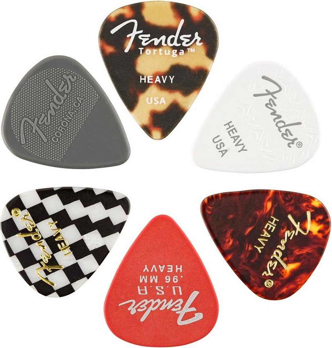 Fender plectrums Material Medley plectrum 6 stuks