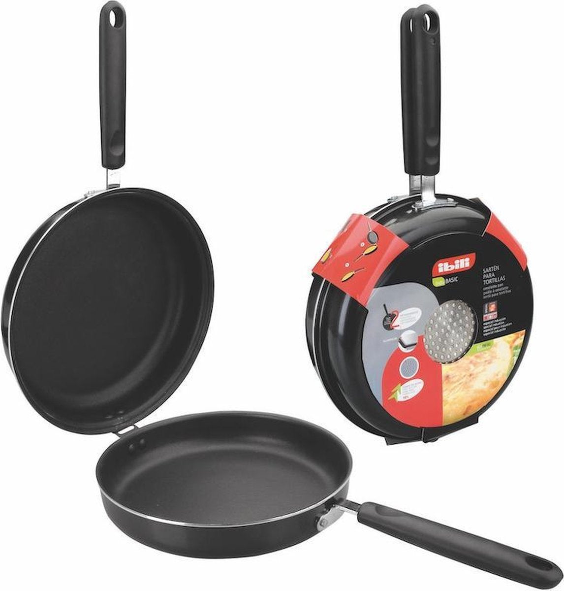 Ibili Tortilla omelet dubbele koekenpan mini 14 cm
