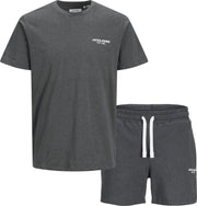 Jack&Jones Jack & Jones Heren Tee and Sweat Shorts Set 12200022 asphalt-XXL