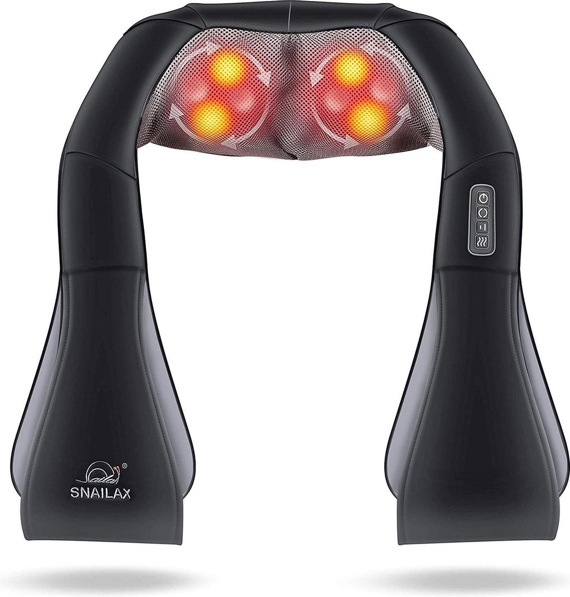 MassageKussen Shiatsu - Zinaps Shiatsu Neck Massager met Warmtefunctie - 3D Rotatie Elektrische Massager voor Neck Schouder Terug Deep Kneading Massage Kussen voor Verlichting voor Home Office AutoSl632N-DE (WK 02128)