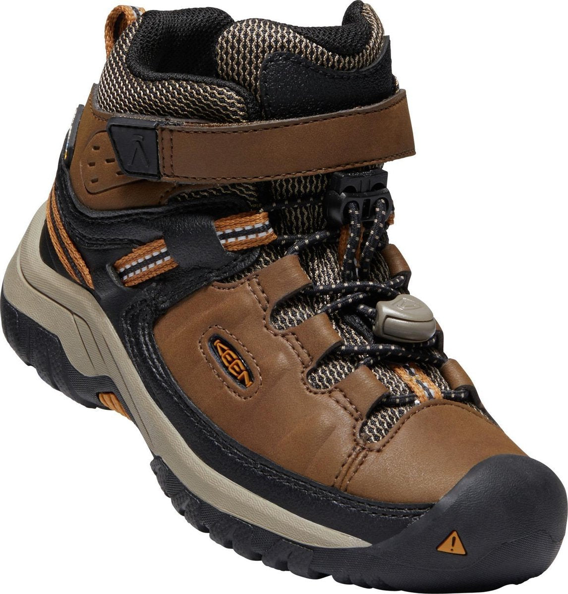 KEEN Targhee Mid Wp Dark Earth/Golden Brow Wandelschoenen Jongens - Maat 8
