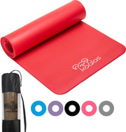 Koalas ® - Yogamat - Fitness Mat Rood - Anti Slip Yoga Mat - Extra Dik 1cm - Draagtas & E-Book
