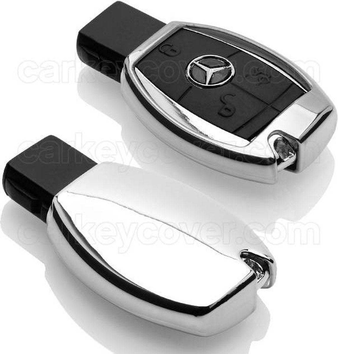 Mercedes SleutelCover - Chroom / TPU sleutelhoesje / beschermhoesje autosleutel