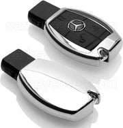 Mercedes SleutelCover - Chroom / TPU sleutelhoesje / beschermhoesje autosleutel