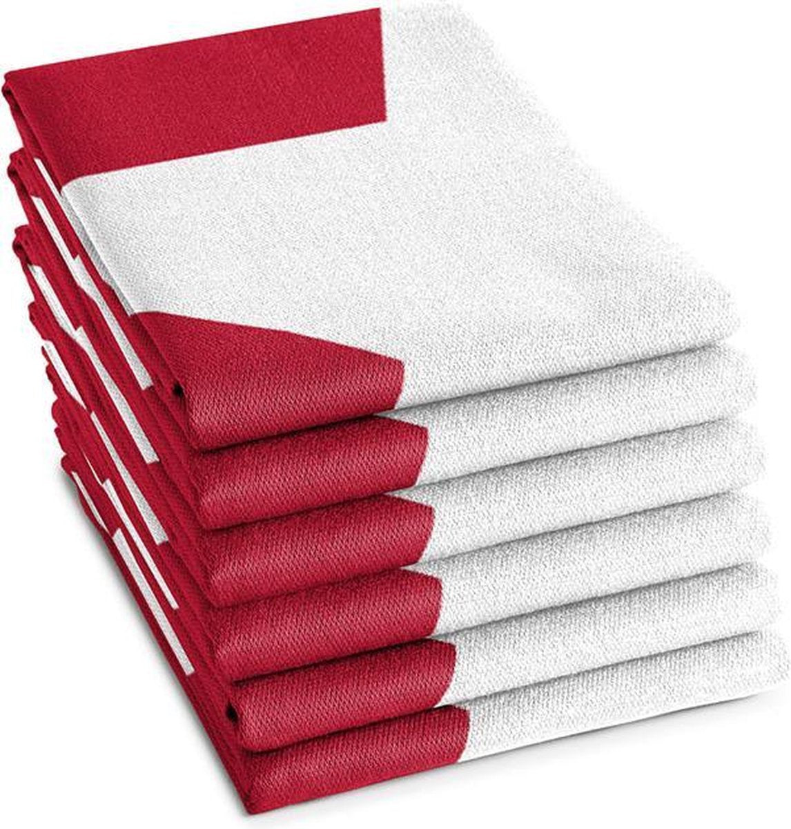 DDDDD Theedoek Star Red (6 stuks)