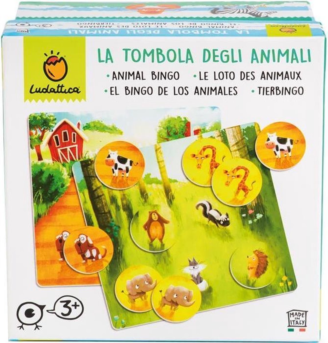 Ludattica Memory Animal Bingo Junior 18 X 18 X 10 Cm