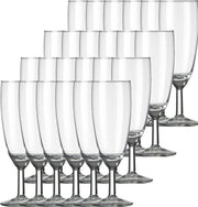 18x Champagneglazen/flutes transparant Vinata 150 ml - 15 cl - Champagne glazen - Champagne drinken - Champagneglazen van glas