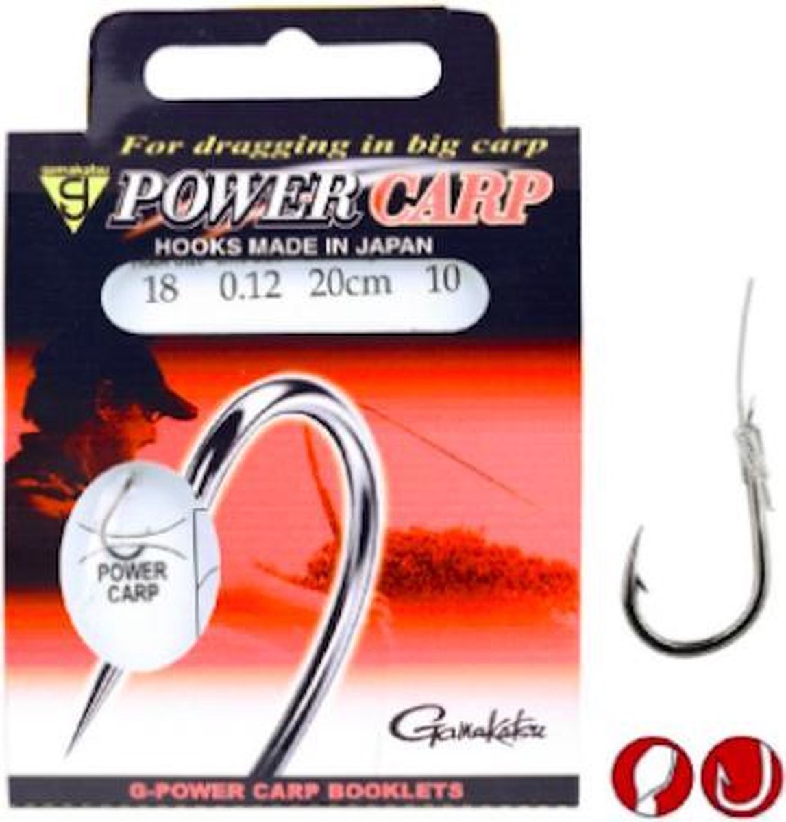 BKS-POWER CARP 20cm Lijn:  0.18 Haak:12