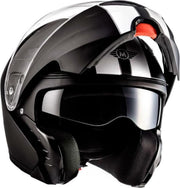 MOTO F20 Racing black systeemhelm Flip-Up scooterhelm