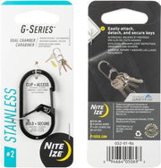 Nite Ize - G-Series Dual Carabinier - #2 - zwart