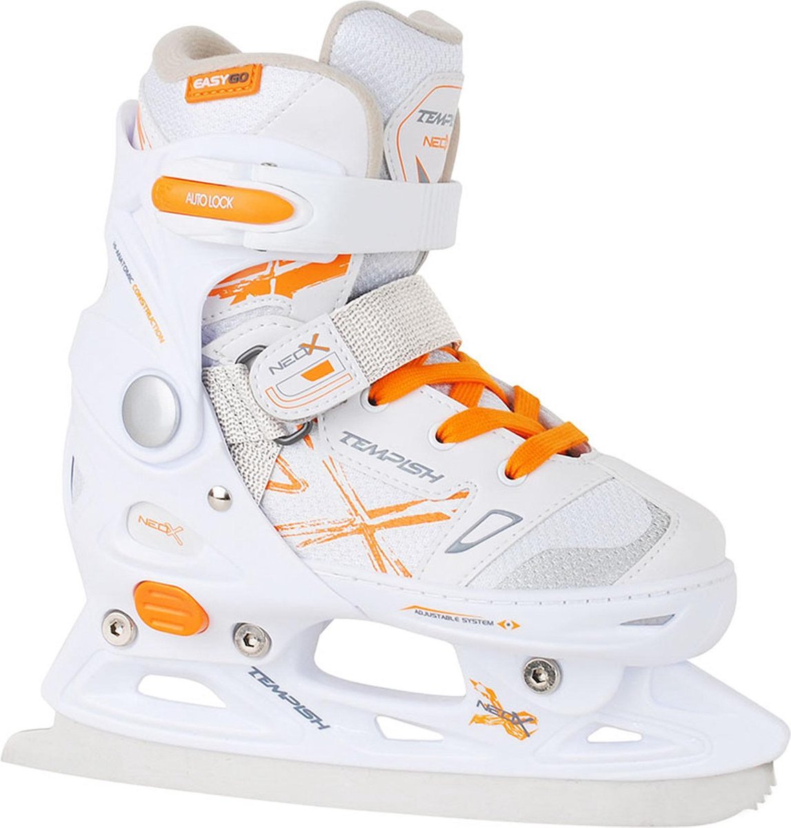 Tempish Kunstschaatsen verstelbaar NEO-X ICE Girl Wit/Oranje 29-32