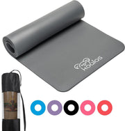 Koalas ® - Yogamat - Fitness Mat Grijs - Anti Slip Yoga Mat - Extra Dik 1cm - Draagtas & E-Book