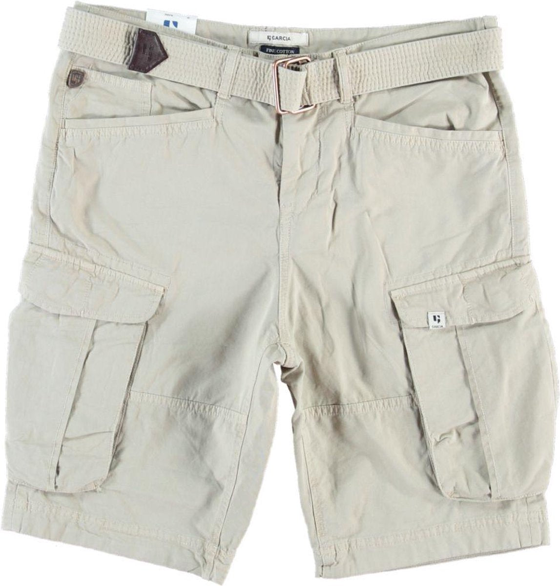 Garcia russo beige fine cotton short met riem - Maat  M