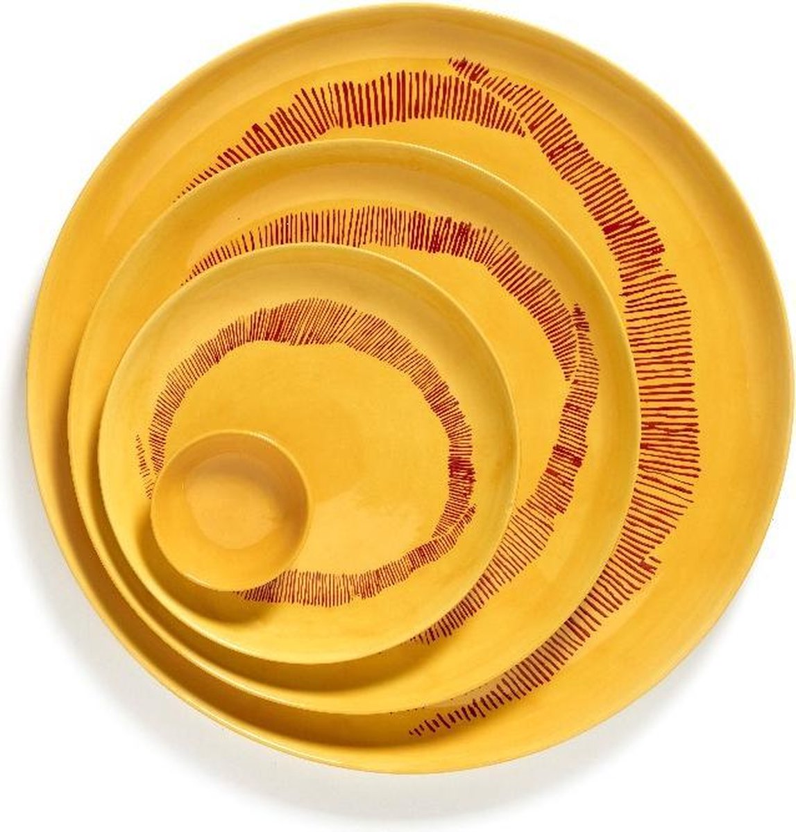SERAX - Feast by Ottolenghi - Bord S 19 x19cm Sunny Yellow Swirl-