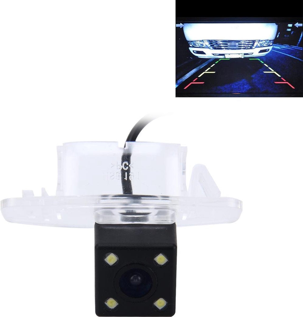 656x492 effectieve pixel NTSC 60Hz CMOS II waterdichte auto achteruitrijcamera achteruitrijcamera met 4 LED-lampen