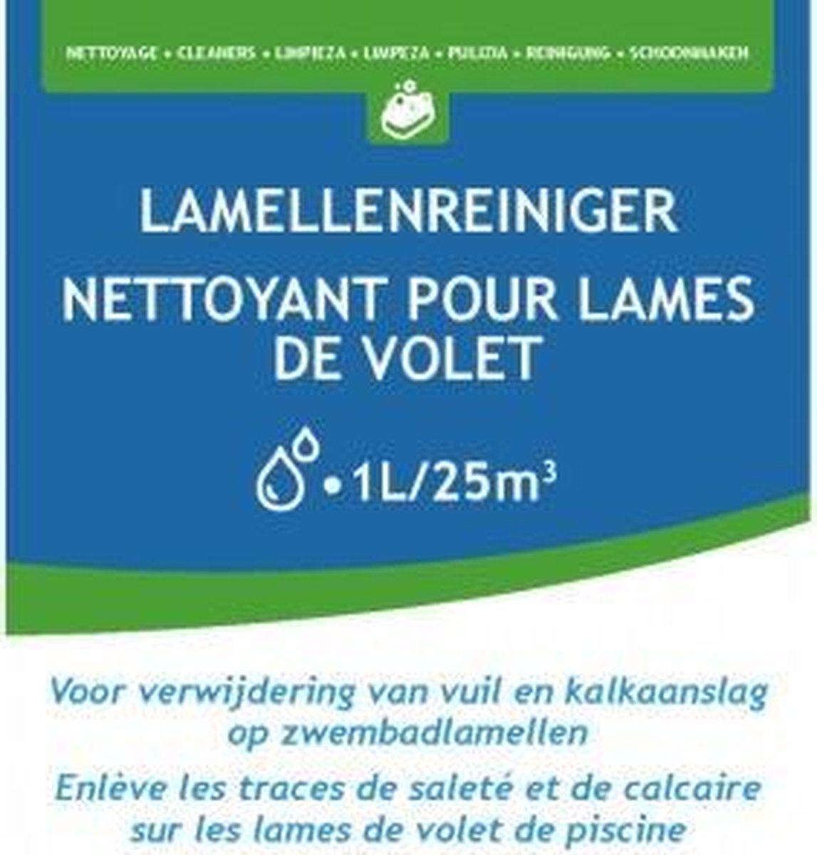 Acti reiniger voor lamellen van zwembadrolluiken 5 liter