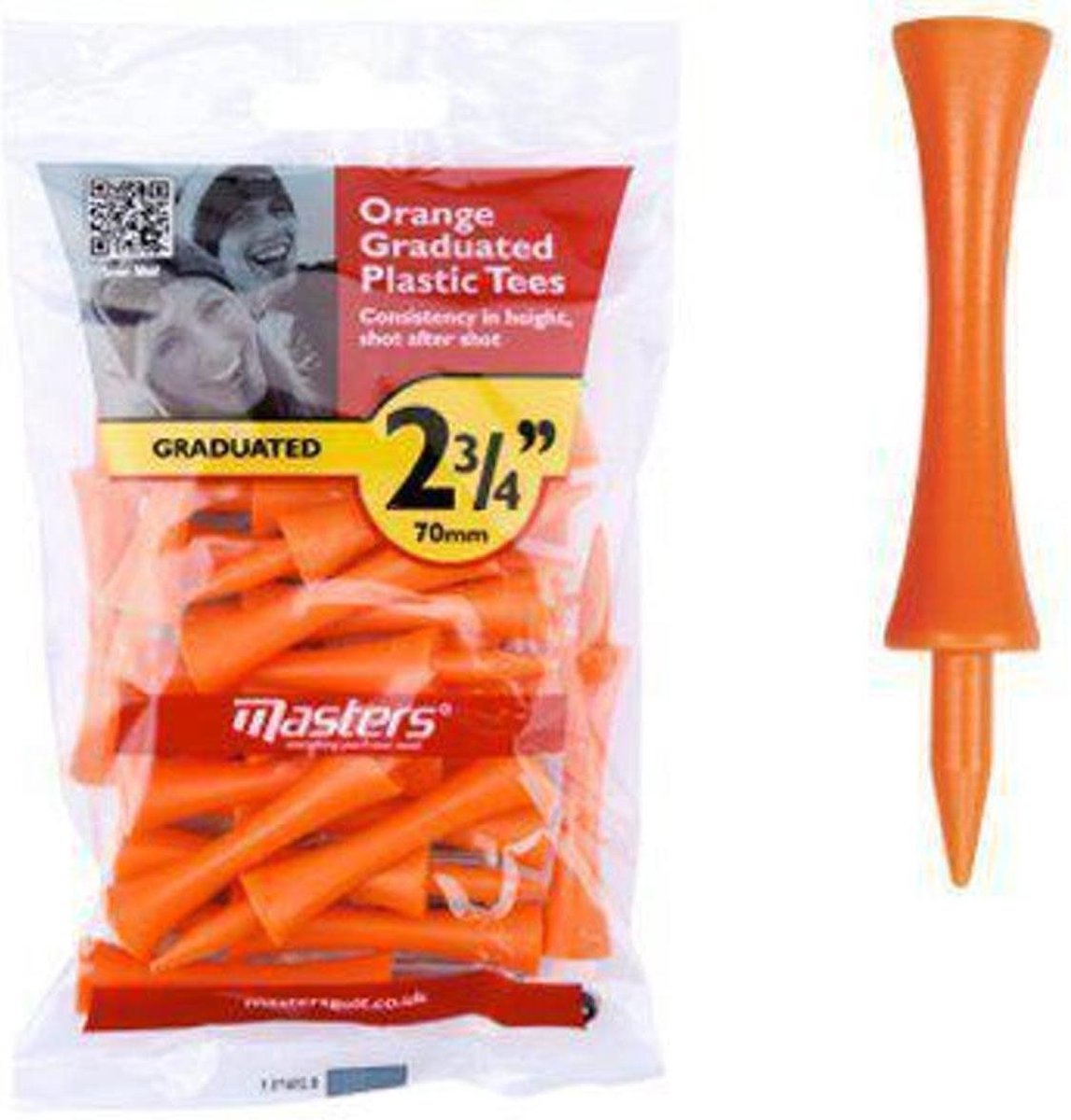 Masters Graduated Tees 2 3/4" Orange 20 stuks