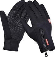 Fiets Handschoenen - Zwart - Met ritssluiting - Racefiets - Mountainbike - Winter - Maat L