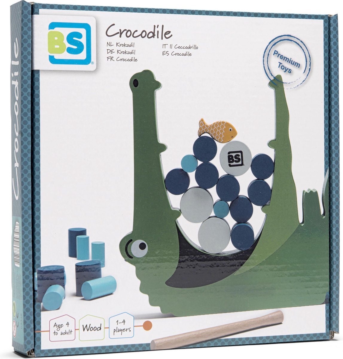 BS Toys Krokodil - Mikado - Evenwicht spel - Hout