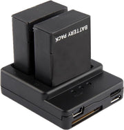Dubbele Batterij Oplader voor GoPro Hero 3 / 3+ (AHDBT-301/302 Batterij Lader) | Zwart / Black