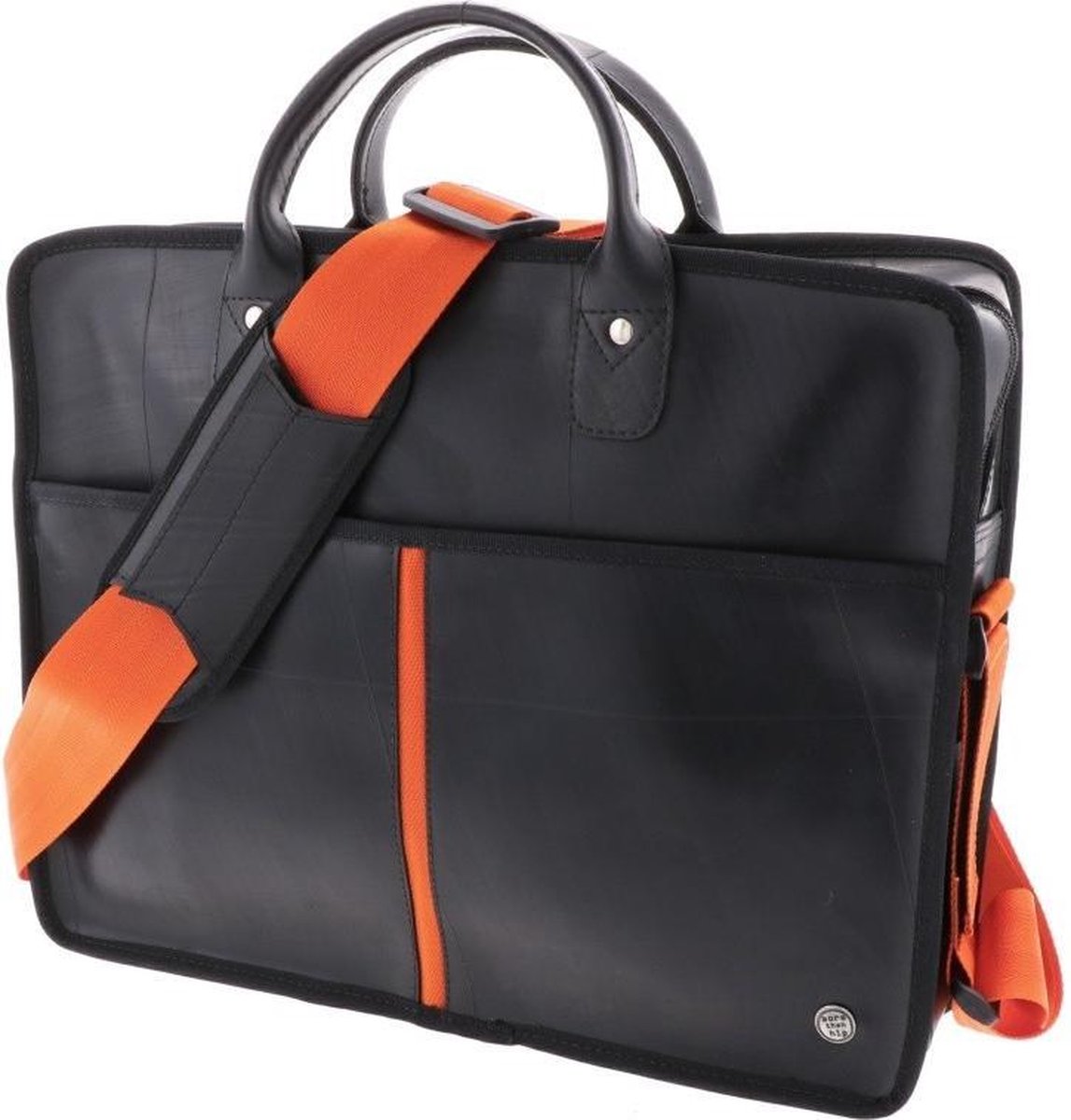 14 inch laptoptas gerecyclede autoband - Jobs oranje