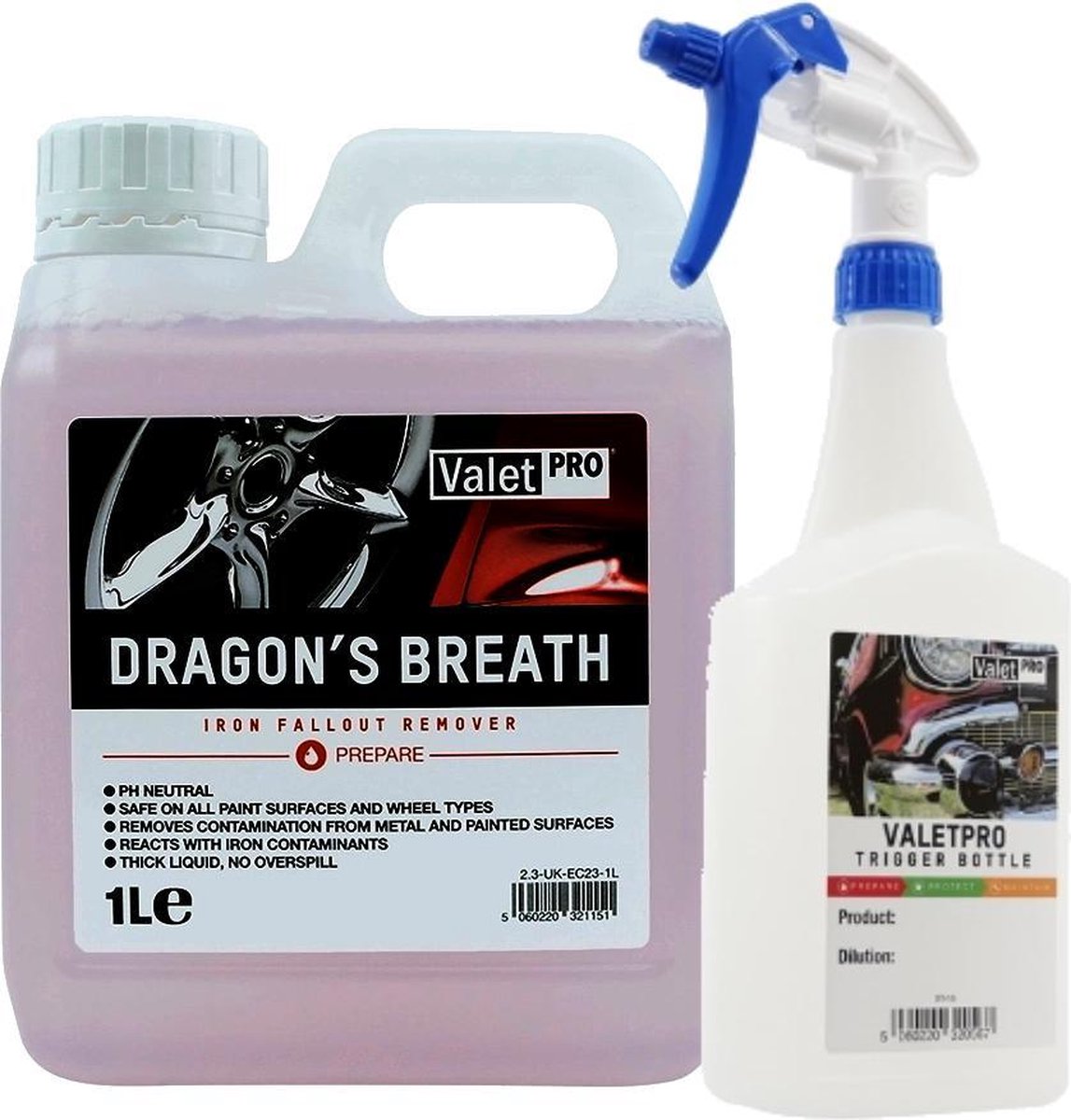Valet Pro-Velgenreiniger met Kleurindicator-Wheelcleaner met indicator- incl. 1 Ltr Fles met verstuiver