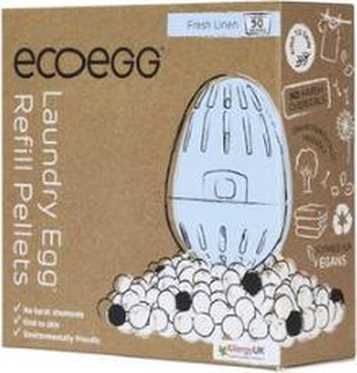 EcoEgg - Navul voor ecoegg wasbollen -Fresh Linen -  Bio - Vegan