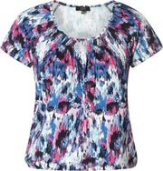 YESTA Yogi Essential Jersey Shirt - Warm Fuchsia/Multi-C - maat X-0(44)