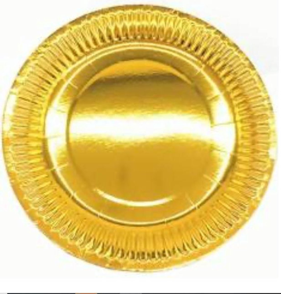 Kartonnen Bordjes goud 23 cm 20 st - Wegwerp borden - Feest/verjaardag/BBQ borden
